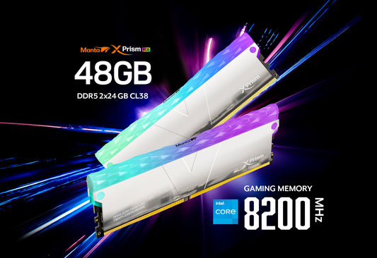 v-color Introduces Manta XPrism 48GB DDR5-8200 CL38 Kit Extreme OC Memory for High-Performance Computing