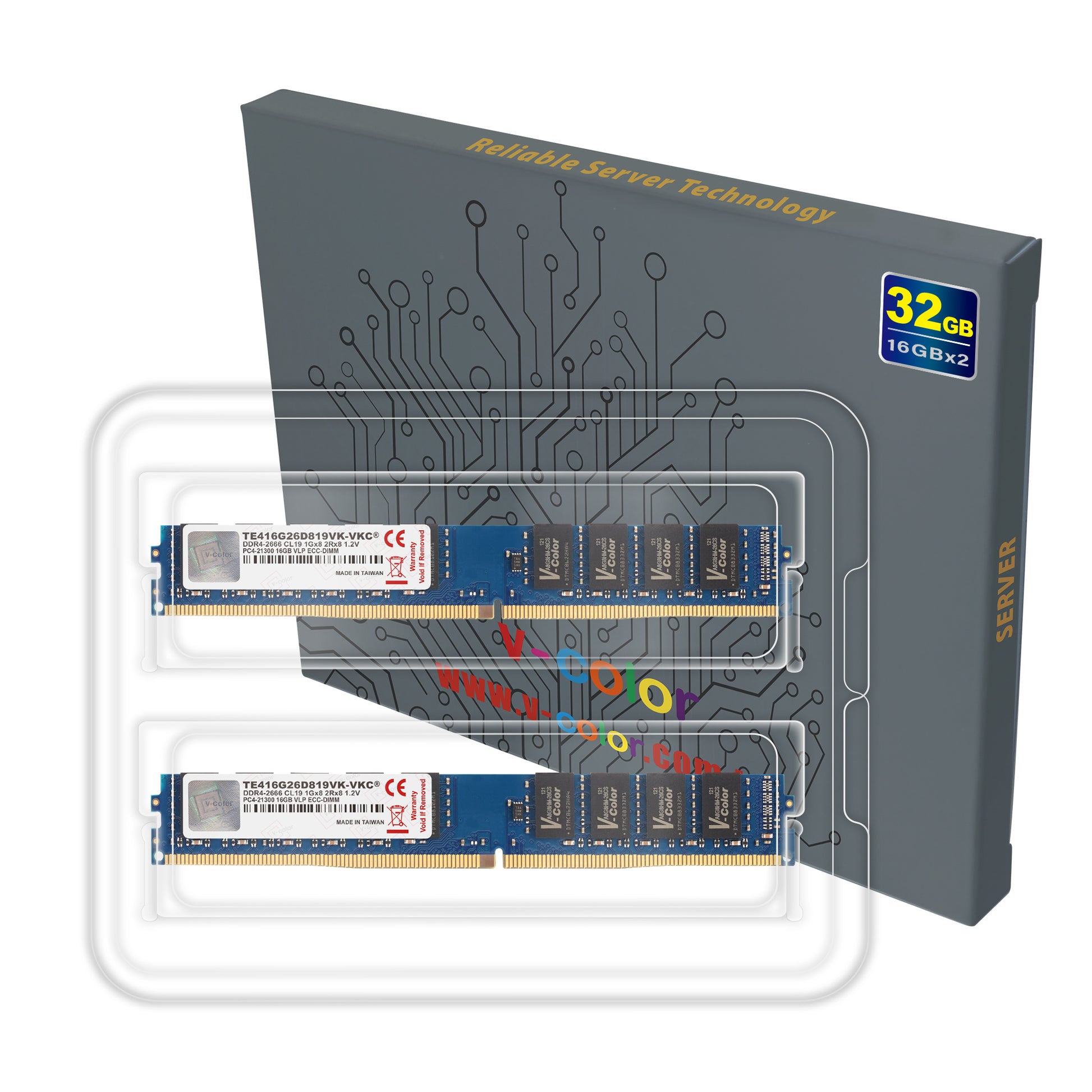 DDR4 VLP ECC U-DIMM 32GB(16GBX2) 2666MHz PC3-12800 Server Ram