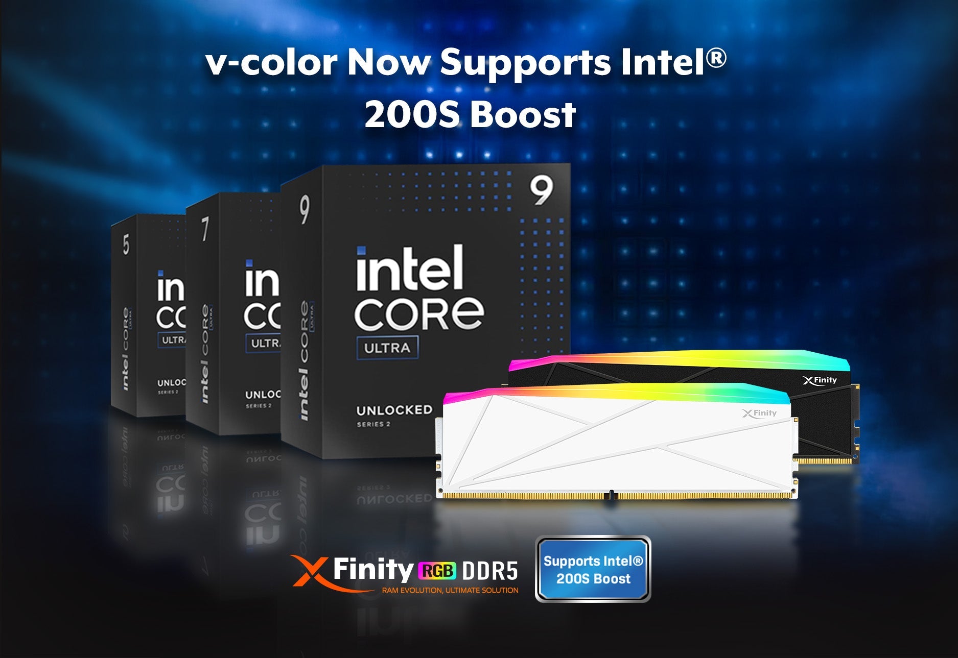 v-color DDR5 UDIMM and O CUDIMM Modules Now Supports Intel® 200S Boost