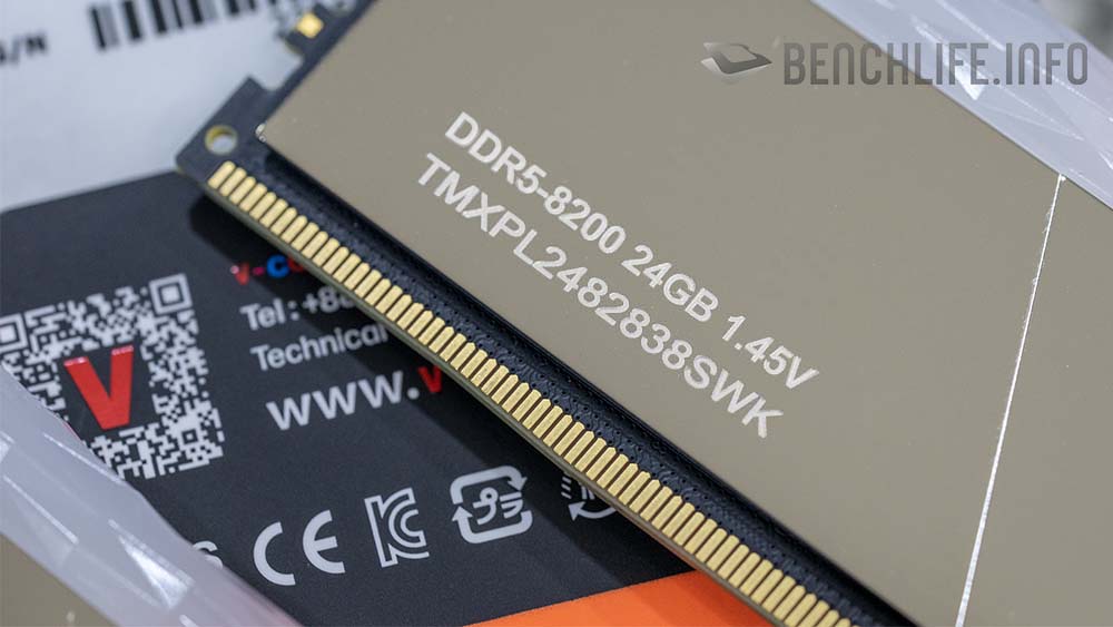 BENCHLIFE.INFO: 這組記憶體可以上 8600 MT/s，V-Color Manta XPrism RGB DDR5-8200 MT/s 24GB x2 動手玩
