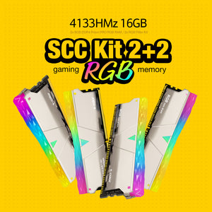 DDR4 | SCC 套裝 |  32GB (16GBx2)+2支RGB虛擬燈條模組| 遊戲記憶體 | U-DIMM