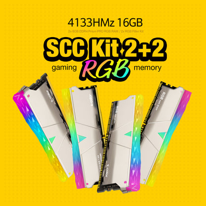 DDR4 | Kit SCC Prisma Pro RGB | 32 GB (16 GB x 2) | Memoria para juegos | U-DIMM 