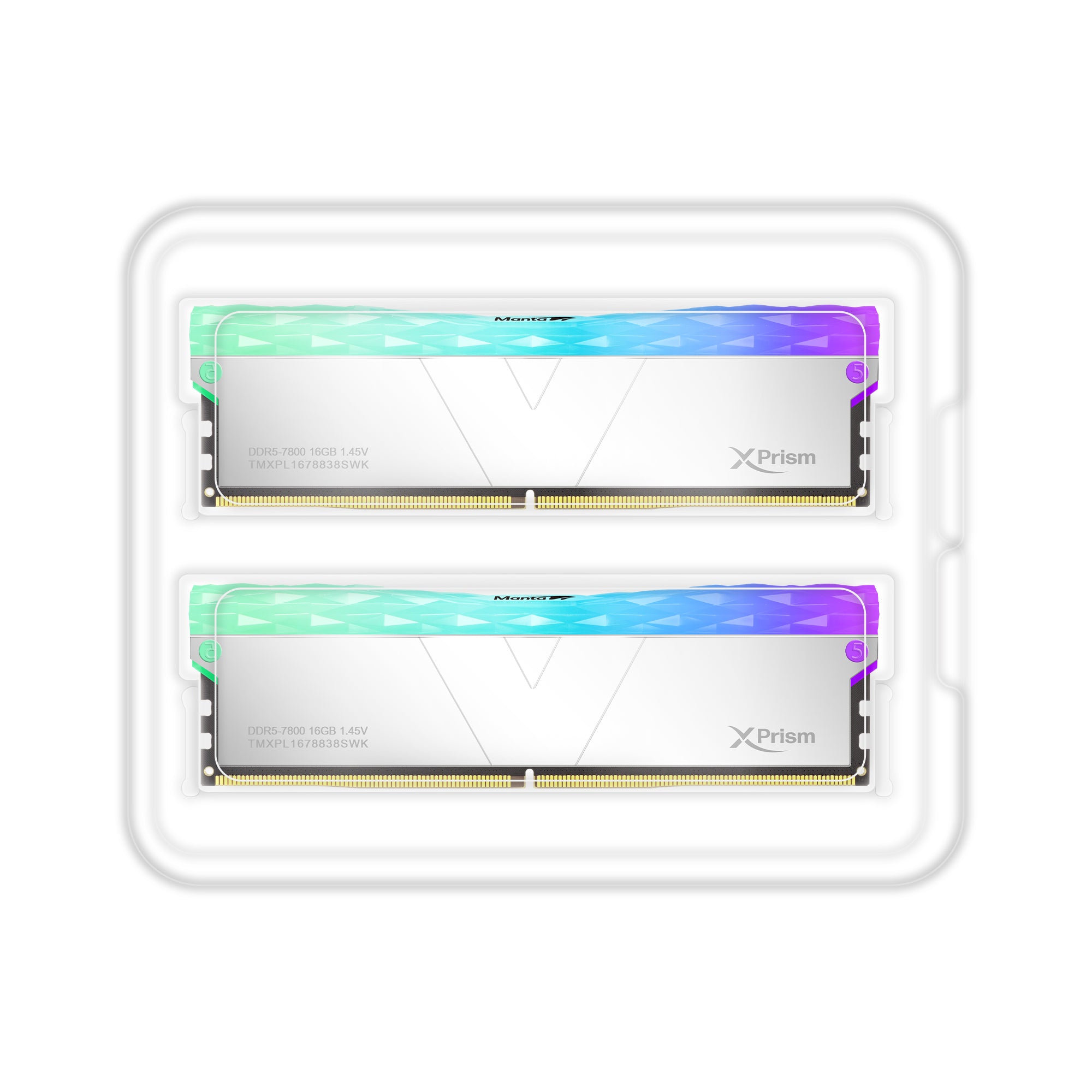 V-Color DDR5-6000 16GB×2 Manta XPrism V-Color DDR5 Manta XPrism 64GB(32GBx2) 5600MHz 2Gx8 CL36