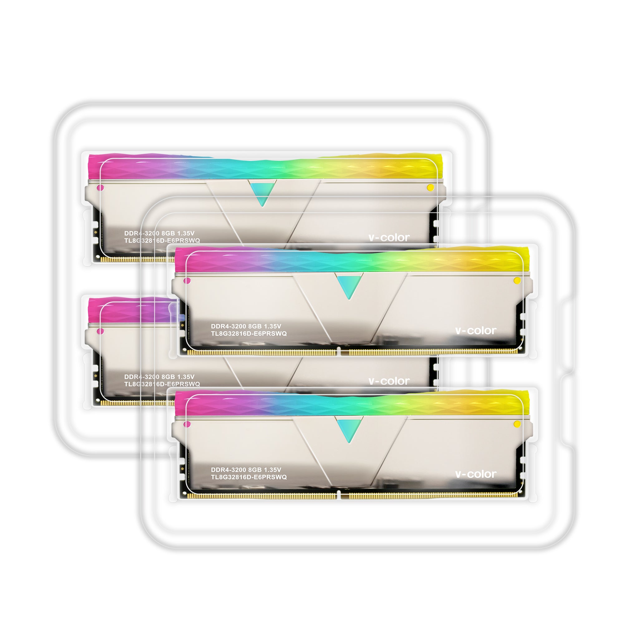 【新古品】v-color Prism Pro メモリ32GB DDR4 2枚組 DDR4 | Prism Pro RGB | 32GB (16GBx2) | Gaming Memory | U-DIMM