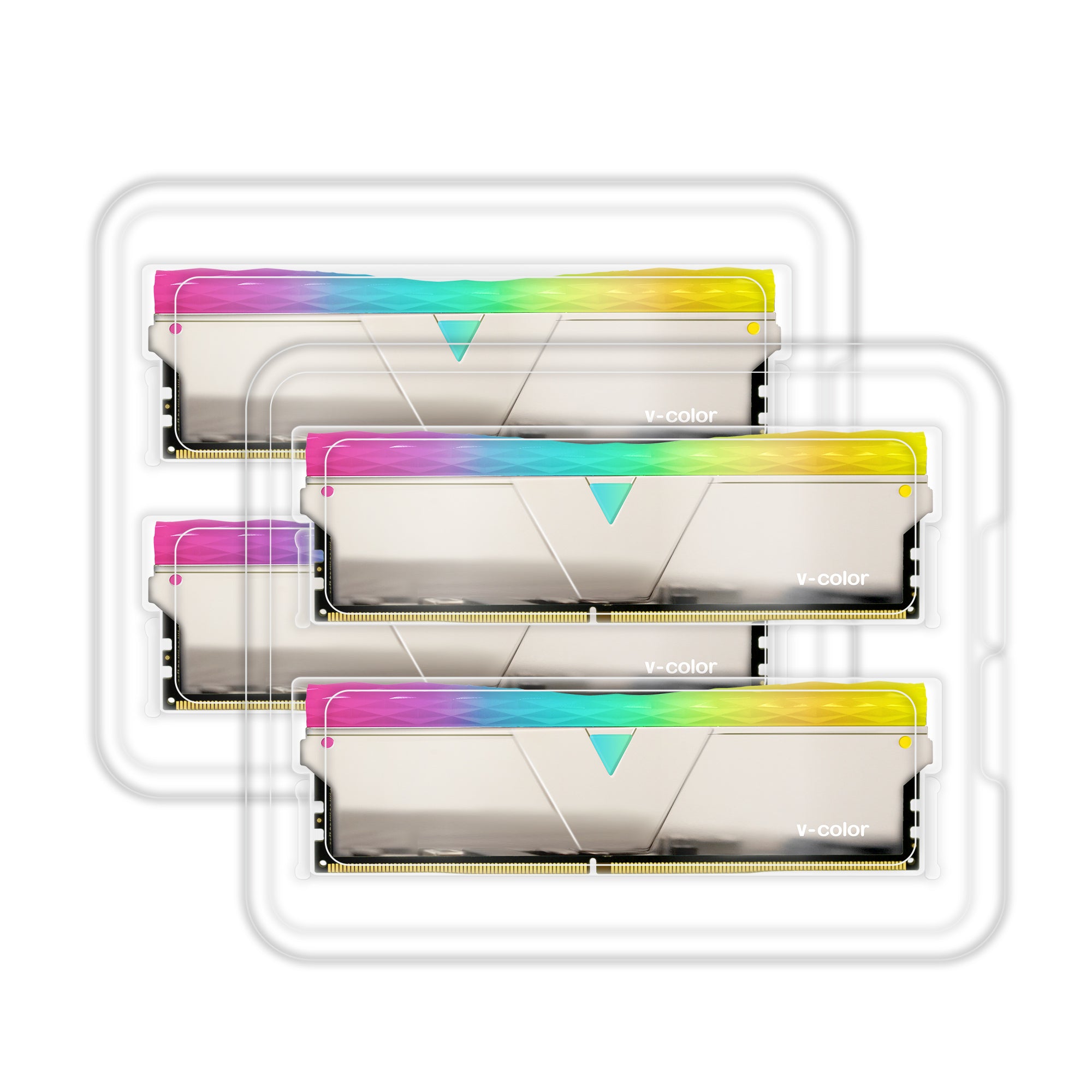 V color ddr4 64GB メモリ(16×4) DDR4 | Prism Pro RGB | 64GB (16GBx4) | Gaming Memory | U-DIMM