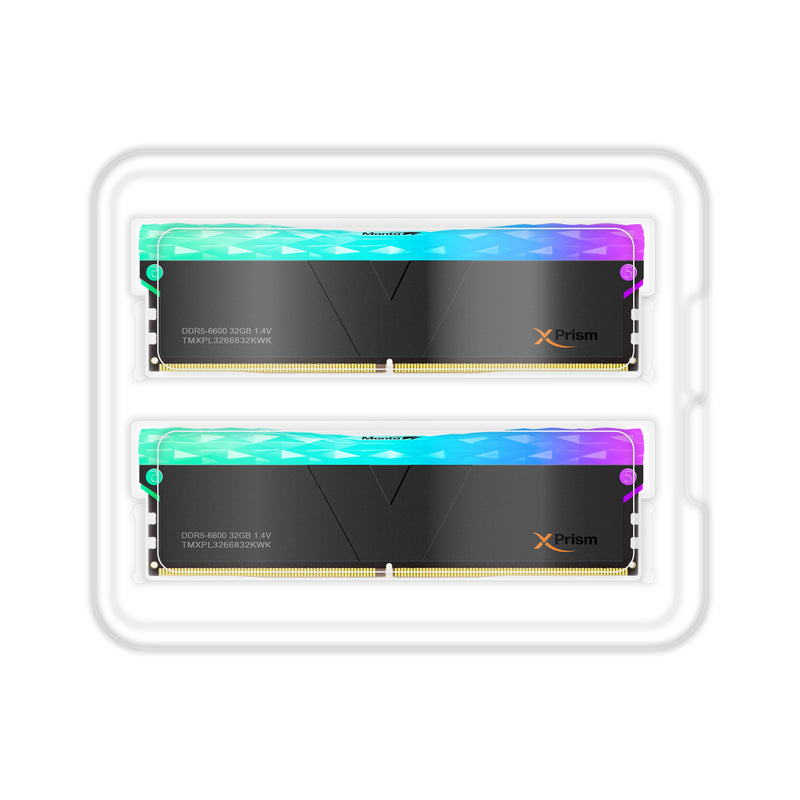 [マンタ] DDR5 | 64GB (デュアル) | XPrism RGB U-DIMM |ゲームメモリ