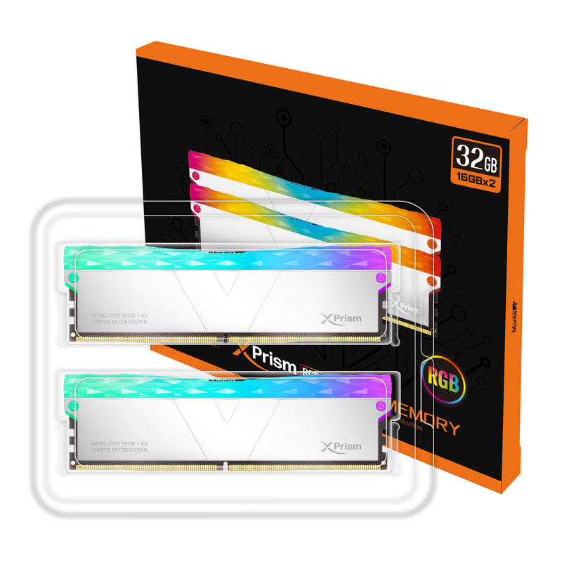 [マンタ] DDR5 | 32GB (デュアル) | XPrism RGB U-DIMM |エクストリーム OC メモリ