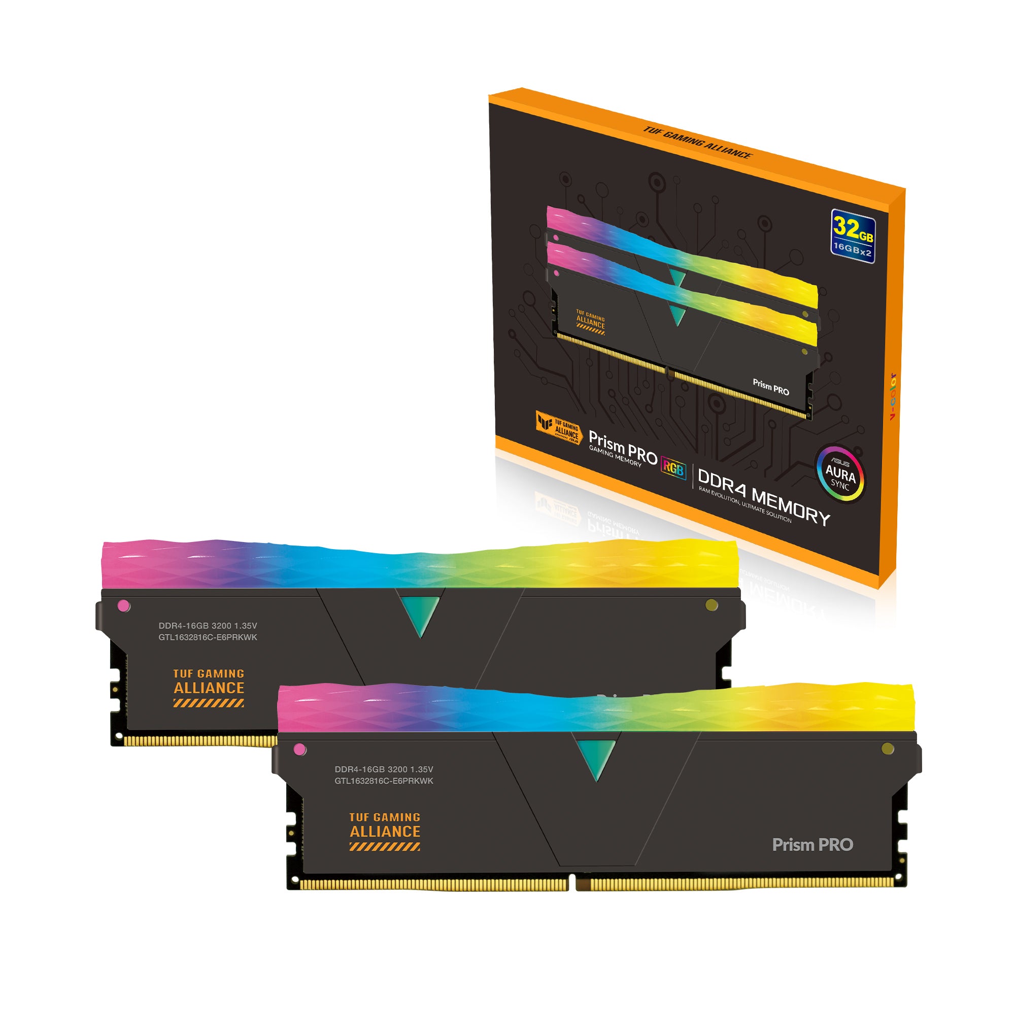 DDR4 3200 8GB×4 32GB TUF GAMING ALLIANCE DELTA TUF Gaming Alliance RGB DDR4 DESKTOP MEMORY 16GB(2x8GB