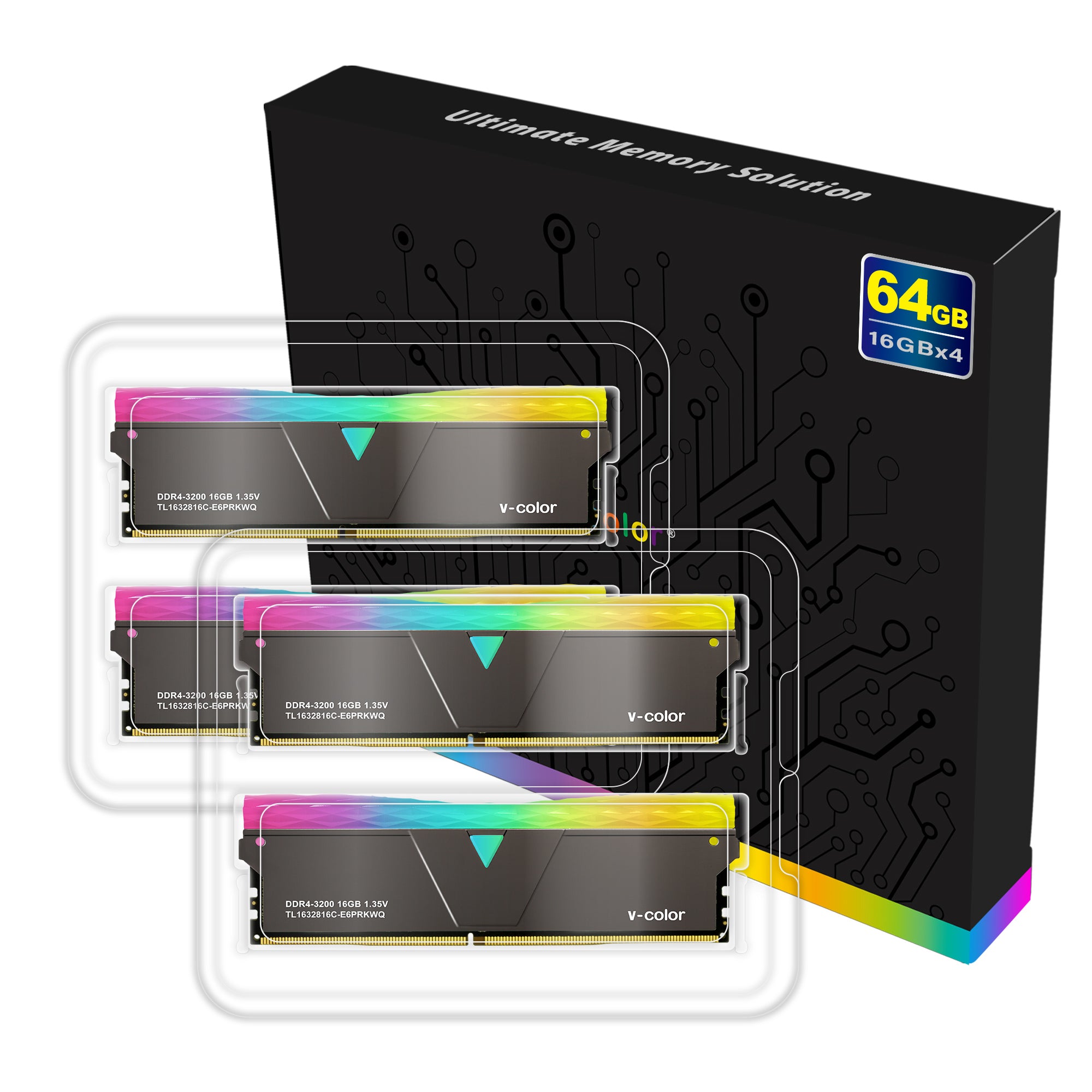 DDR4 | Prism Pro RGB | 64GB (16GBx4) | Gaming Memory | U-DIMM