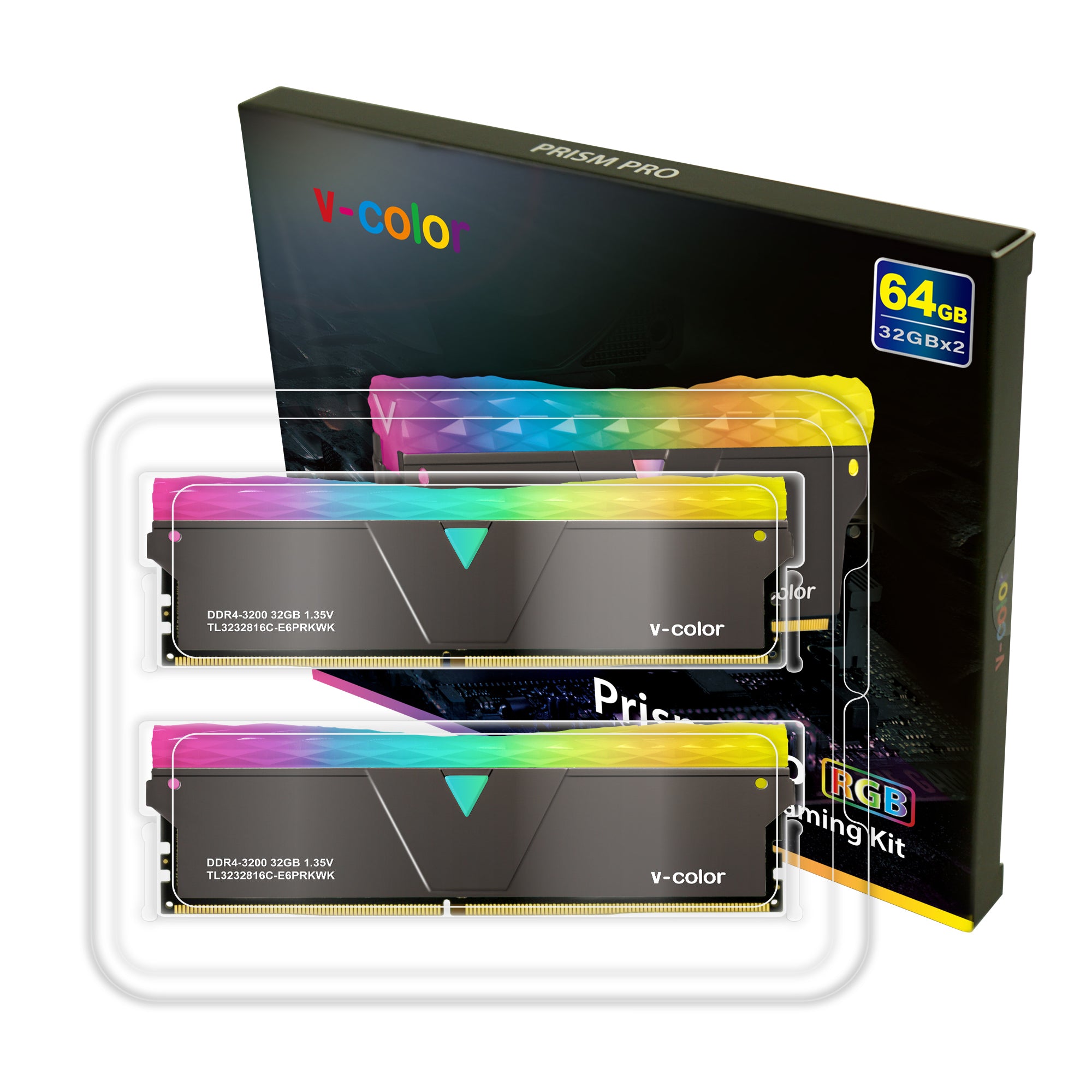 DDR4 | Prism Pro RGB | 64GB (32GBx2) | Gaming Memory | U-DIMM