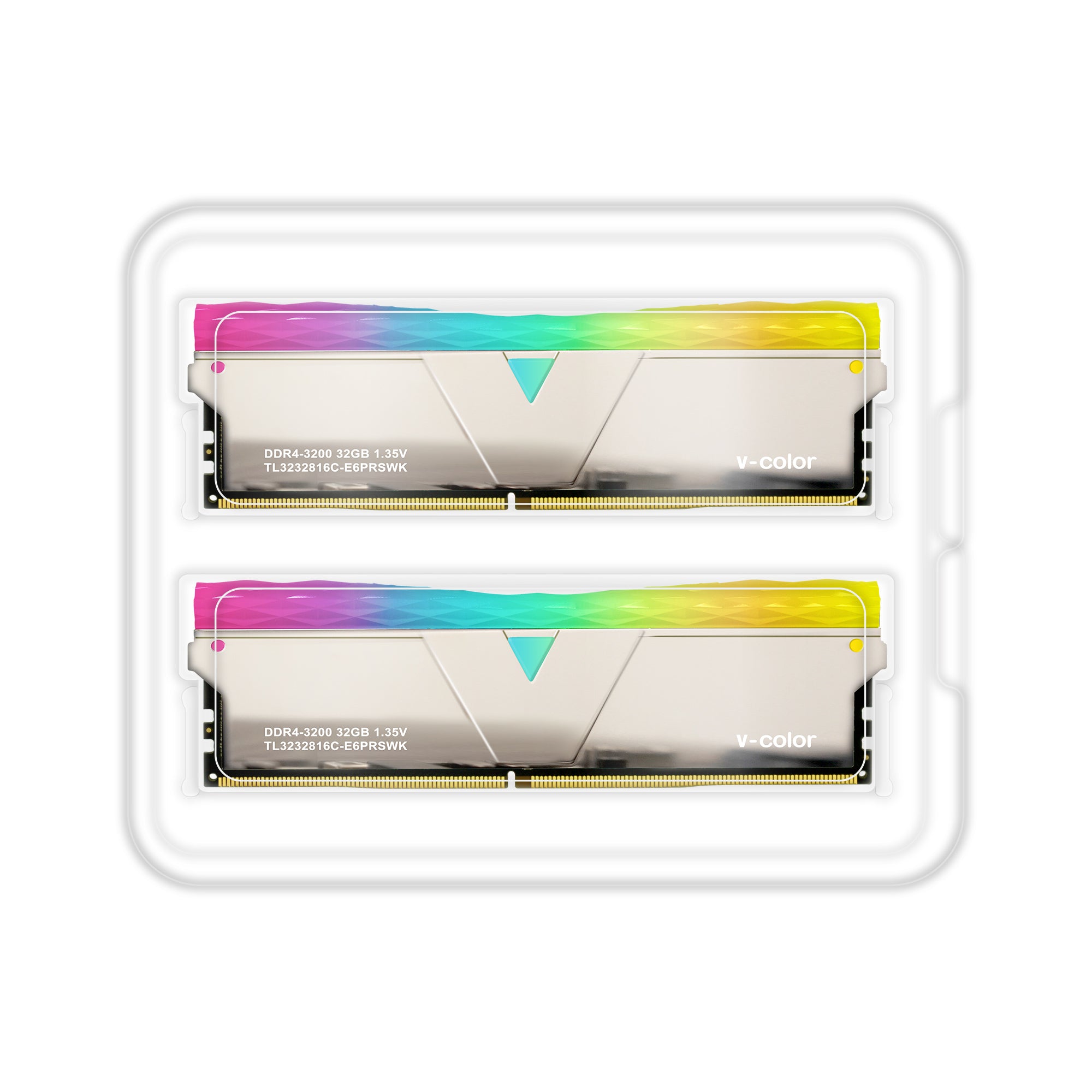 DDR4 3200MHz 64GB（32GBx2枚）メモリ v-color DDR4 | Prism Pro RGB | 64GB (32GBx2) | Gaming Memory | U-DIMM