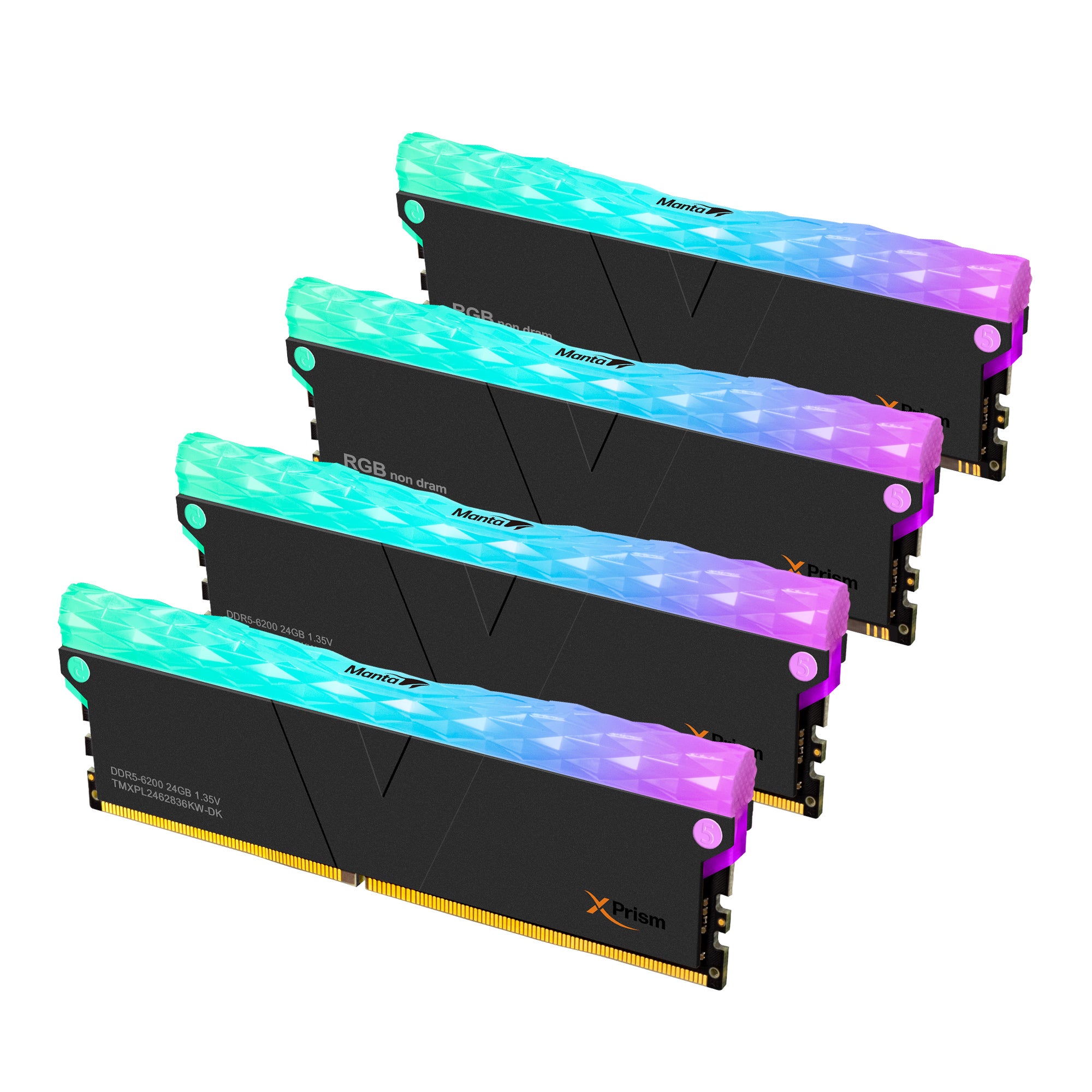Manta XPrism RGB DDR5 48GB メモリー DDR5 | [Manta] XPrism RGB | 48GB (24GBx2) | INTEL XMP | Gaming Memory