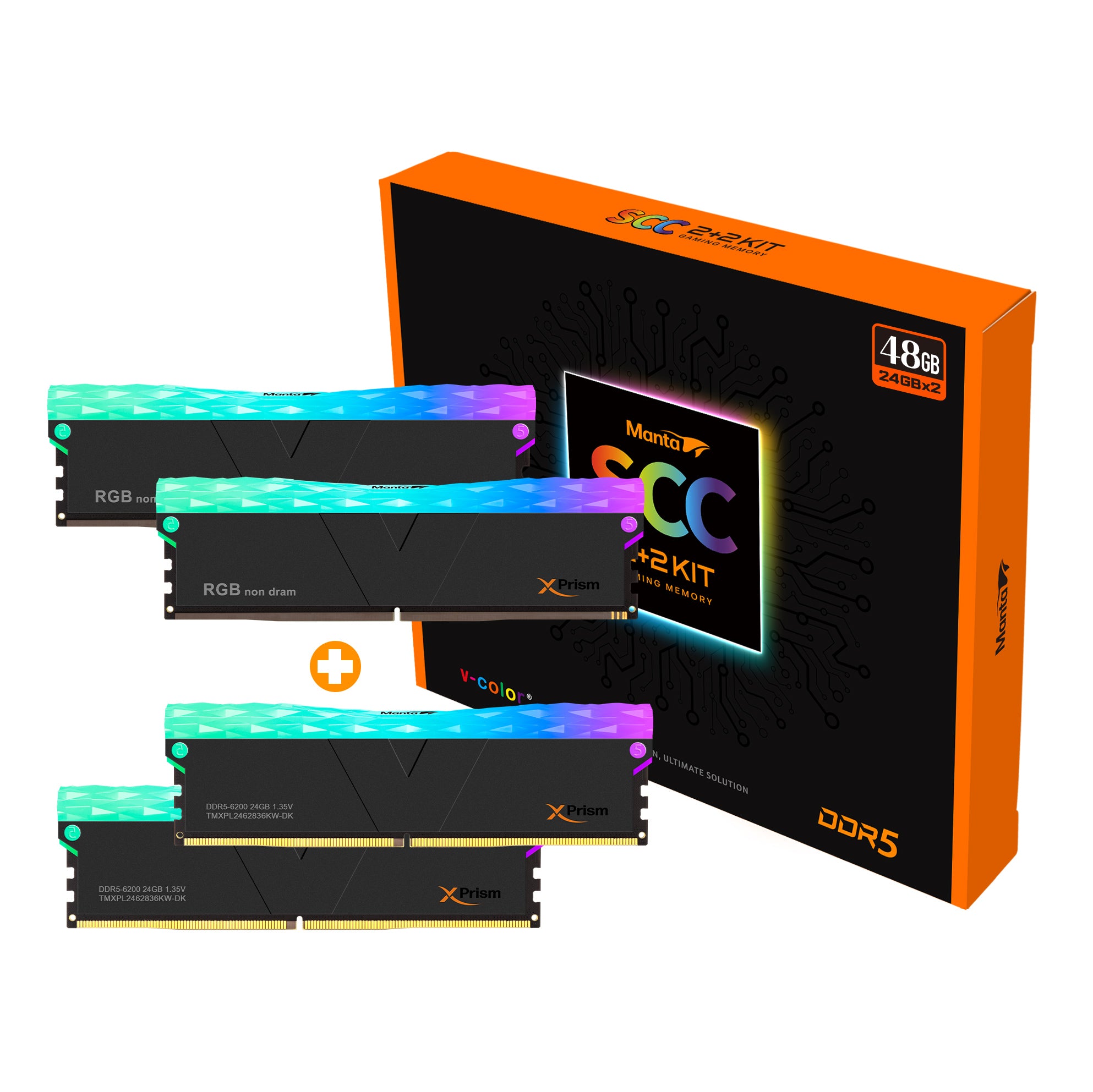 DDR5 | [Manta] XPrism RGB | SCC KIT 2+2 | 48GB (24GBx2) | INTEL XMP |