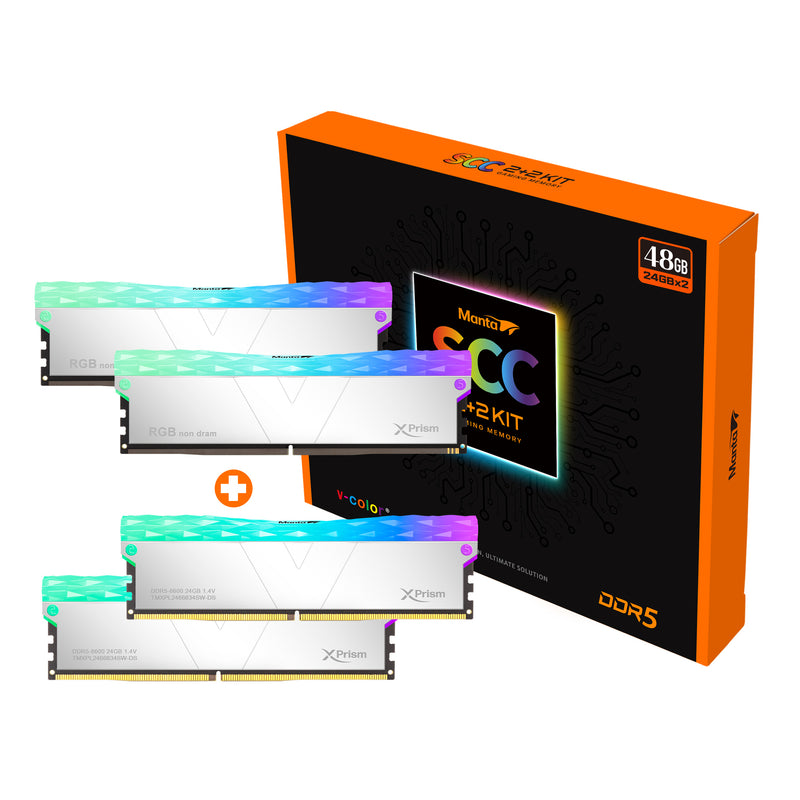 DDR5 | [Manta] XPrism RGB | SCC KIT 2+2 | 48GB (24GBx2) | INTEL XMP | Gaming Memory