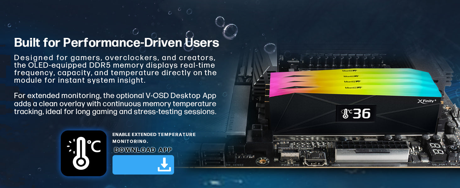 OLED DDR5 | [Manta] XFinity+ ARGB | Gaming Memory