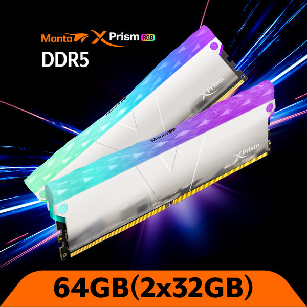 [Manta] DDR5 | 64 GB (Dual) | XPrism RGB U-DIMM | Gaming-Speicher