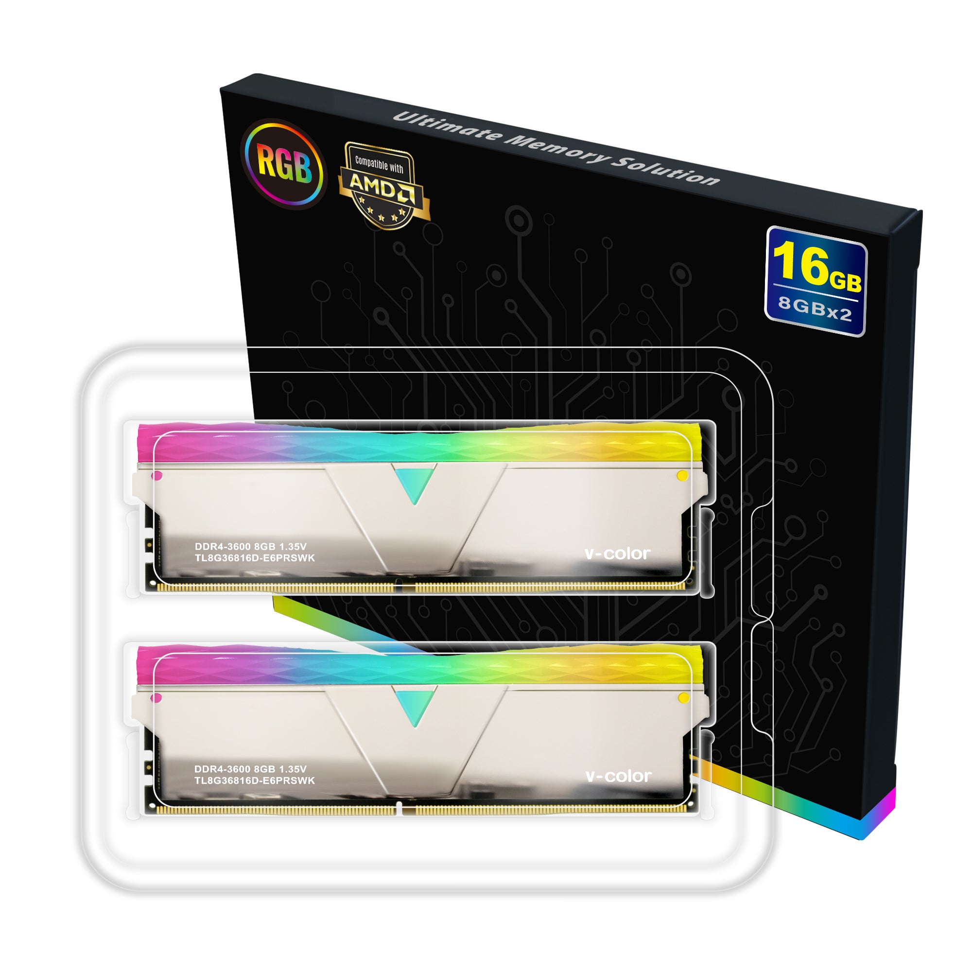 DDR4 | Prism Pro RGB | 16GB (8GBx2) | Gaming Memory | U-DIMM