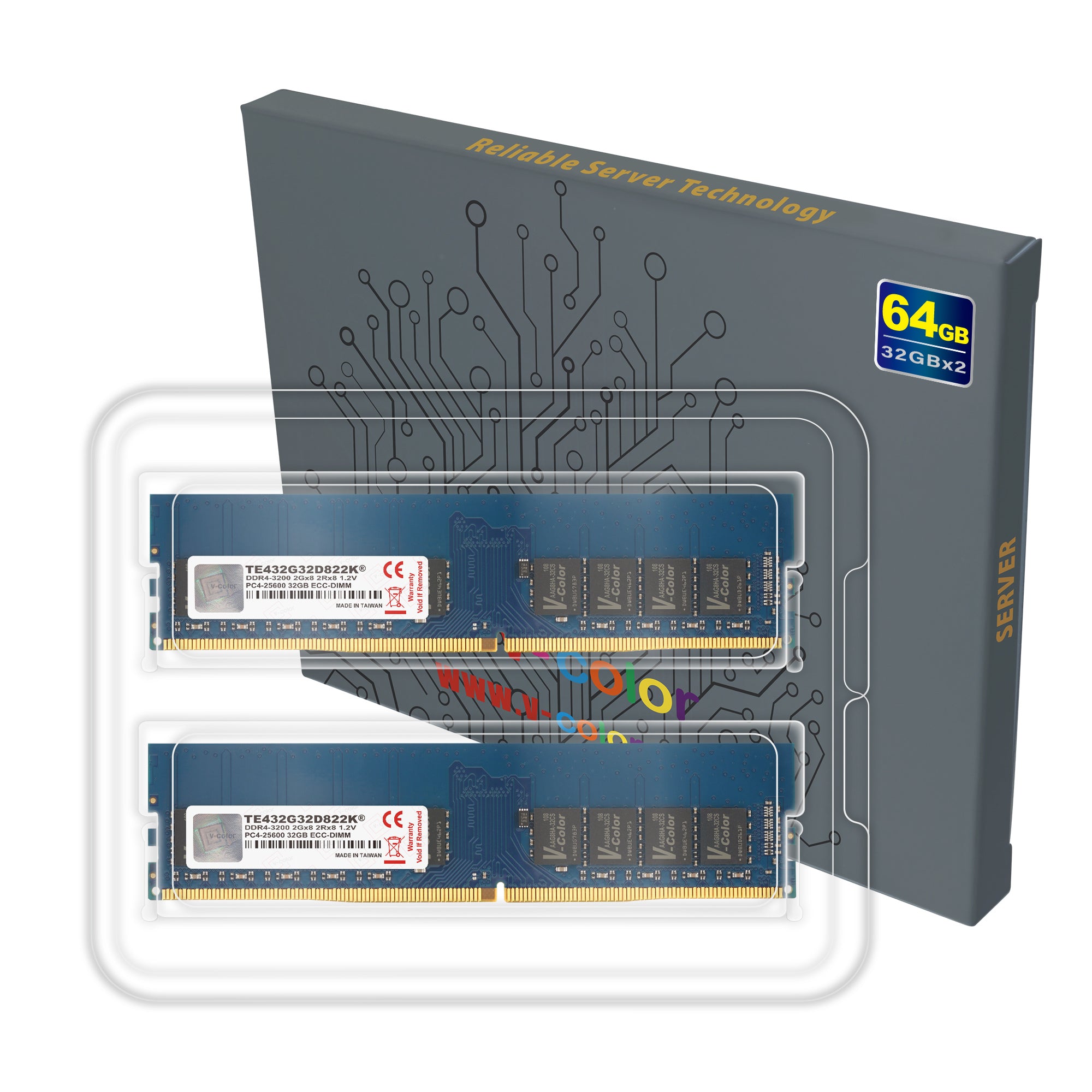 DDR4 | 64GB (32GBx2) | ECC U-DIMM | Server Memory